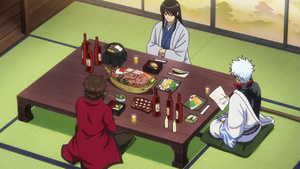 Gintama — s07e06 — (Patriot Reunion Party Arc) Arriving Late to a Reunion Makes it Hard to Enter