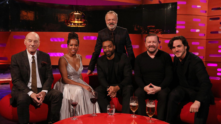 Шоу Грэма Нортона — s24e17 — Sir Patrick Stewart, Ricky Gervais, Regina King, Chiwetel Ejiofor, Jack Savoretti