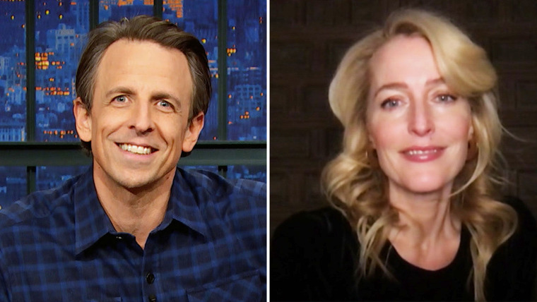 Late Night with Seth Meyers — s2021e13 — Gillian Anderson, Kate Flannery, Bartees Strange