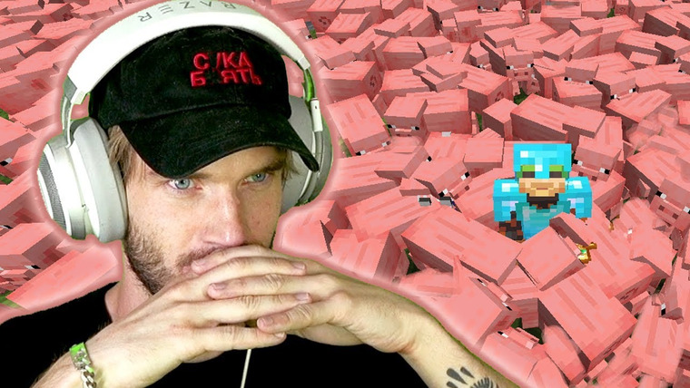 PewDiePie — s10e214 — Why Are 96,000,000 Pigs in my Minecraft? - Part 22