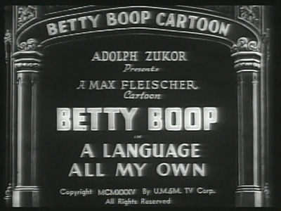 Betty Boop — s1935e07 — A Language All My Own
