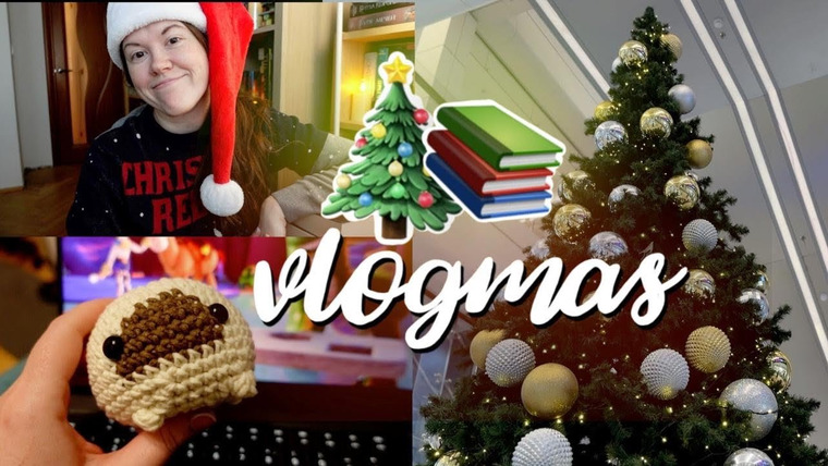 bookspace — s10e39 — Это VLOGMAS 🧶🎄📖 мой топ покупок для зимы, вязание и что читаю сейчас