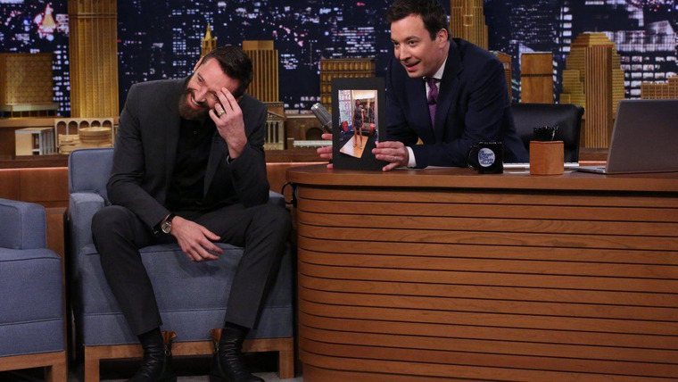 The Tonight Show Starring Jimmy Fallon — s2014e63 — Hugh Jackman, Jimmy Page, Barry Gibb, the winner of The Voice