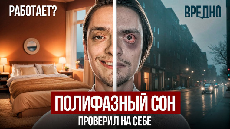 Польмихан — s2024e08 — Я СПАЛ ПО 2 ЧАСА В ДЕНЬ - ПОЛИФАЗНЫЙ СОН! | Эксперимент длиною в 2 МЕСЯЦА