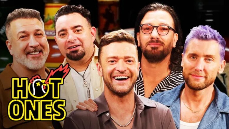 Hot Ones — s22e01 — *NSYNC Breaks Another Record While Eating Spicy Wings