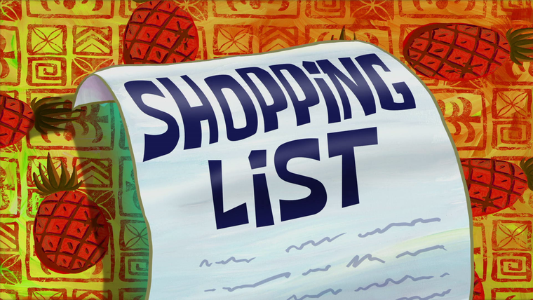 SpongeBob SquarePants — s11e33 — Shopping List