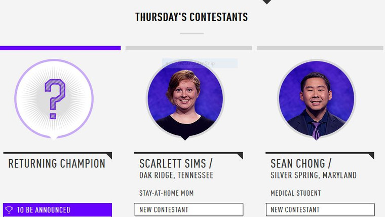 Jeopardy! — s2017e174 — 2018 Teachers Tournament Quarterfinal Game 4, show # 7694.