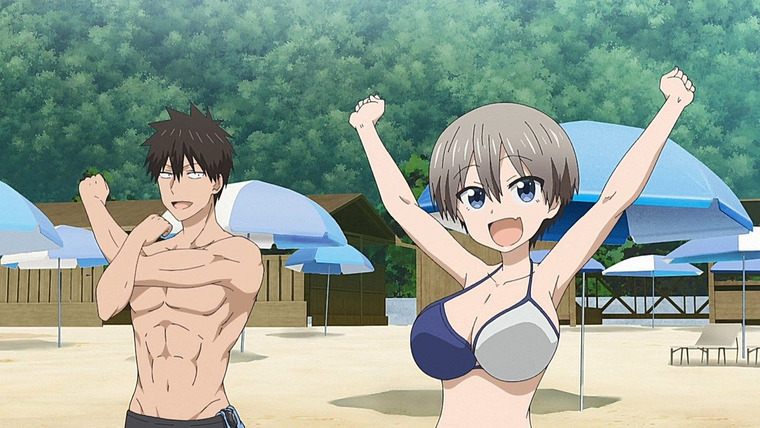 Uzaki-chan wa Asobitai! — s01e06 — Summer! The Beach! I Want to Test My Courage!