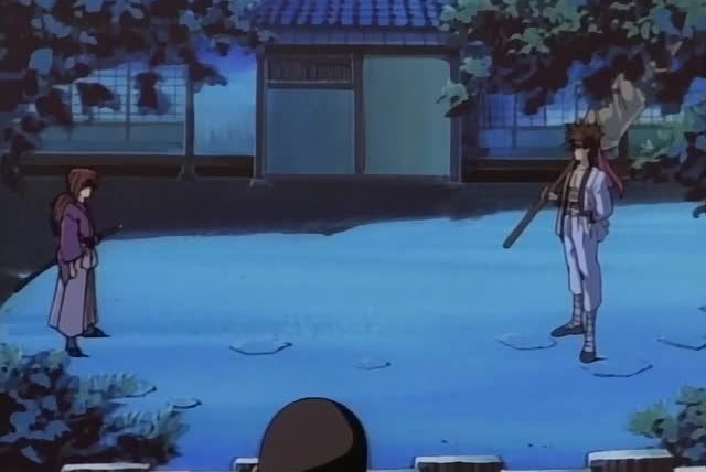 Rurouni Kenshin — s01e04 — One Word: Evil. The Fighter Sanosuke Appears