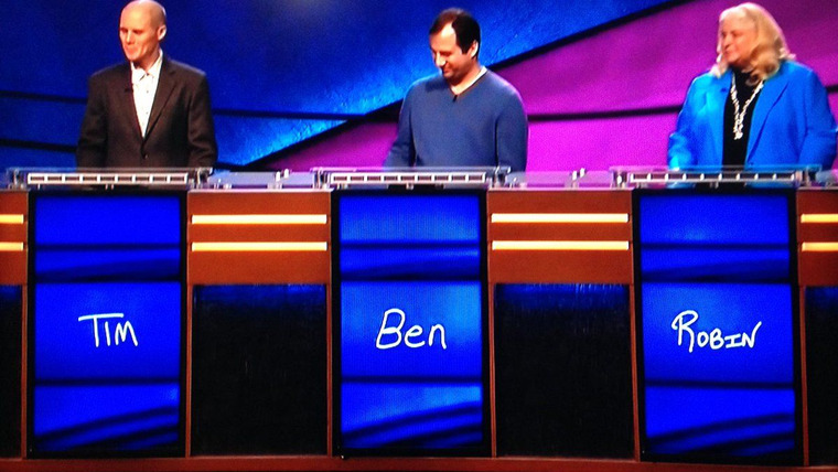 Jeopardy! — s2015e117 — Tim Kutz Vs. Ben Yuhas Vs. Robin Heck, show # 7177.