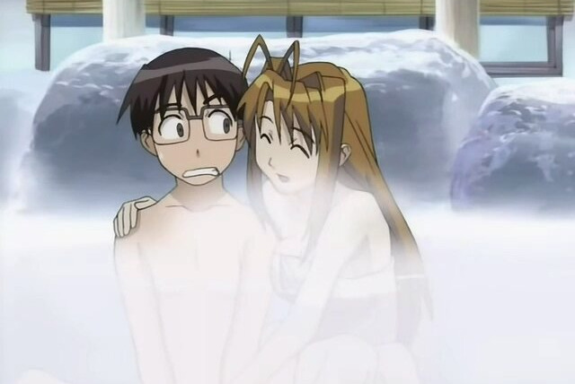 Love Hina — s01e01 — All-Girls Dorm with Outdoor Bath: Hot Springs