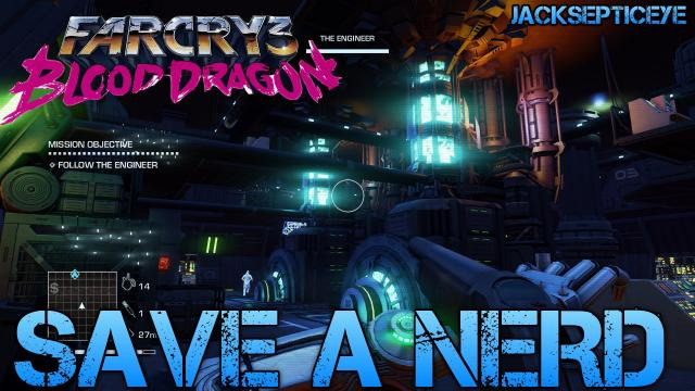 Jacksepticeye — s02e117 — Far Cry 3 Blood Dragon - SAVE A NERD - Gameplay Walkthrough Part 4 - PC Max Settings