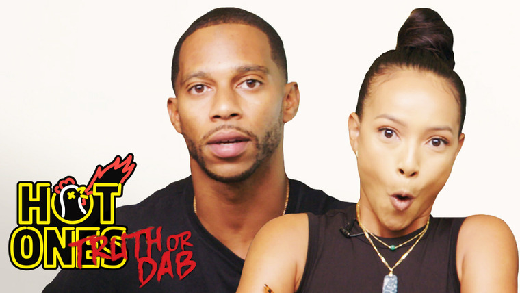 Hot Ones — s12 special-4 — Karrueche Tran and Victor Cruz Play Truth or Dab