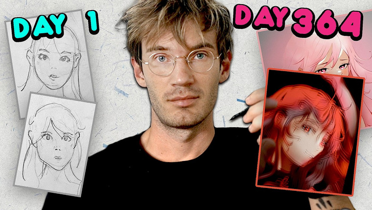 ПьюДиПай — s15e30 — I Drew Every Day for 365 Days..... *it was painful*