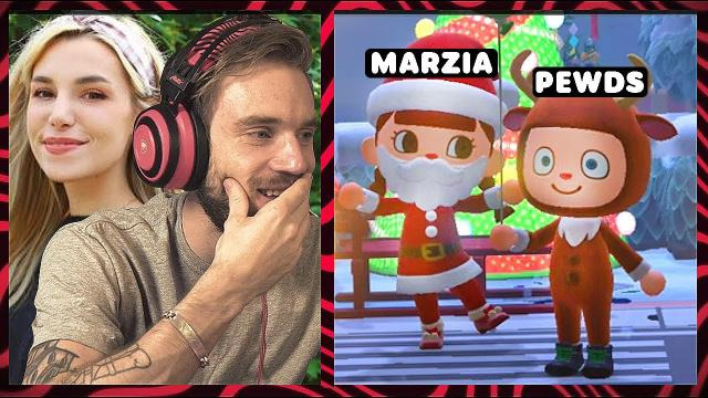 ПьюДиПай — s11e271 — Animal Crossing Christmas With Marzia Special