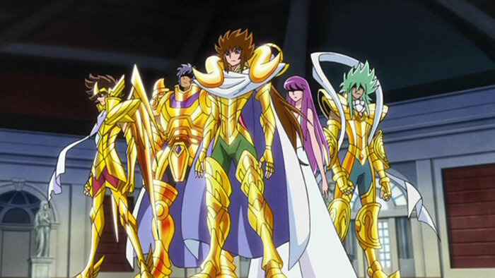 Saint Seiya Omega — s02e33 — The Approaching Shadow! The Gold Saints Protecting Athena!