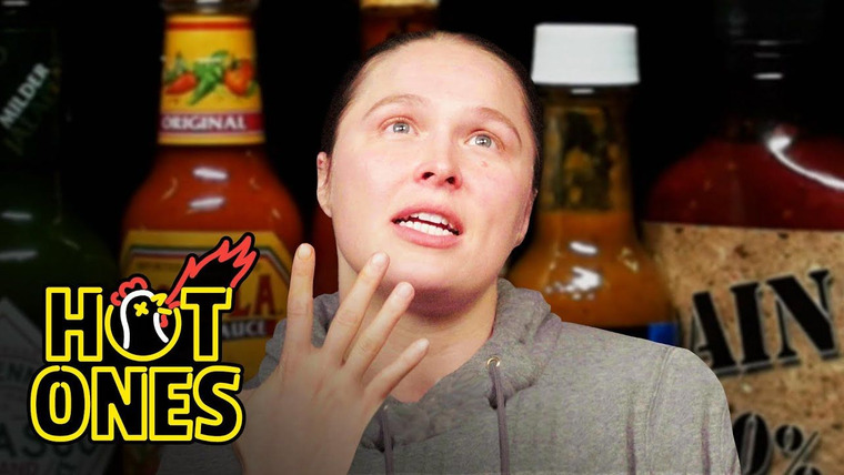 Hot Ones — s13e02 — Ronda Rousey Splits Bones While Eating Spicy Wings
