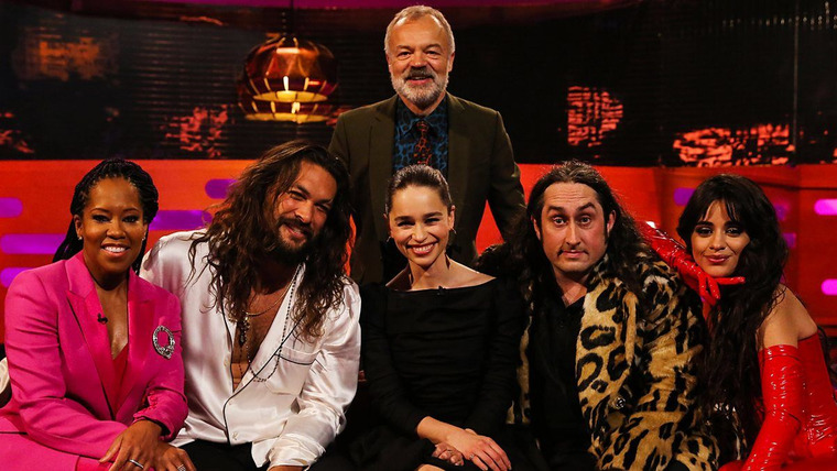 The Graham Norton Show — s26e05 — Jason Momoa, Emilia Clarke, Regina King, Ross Noble, Camila Cabello