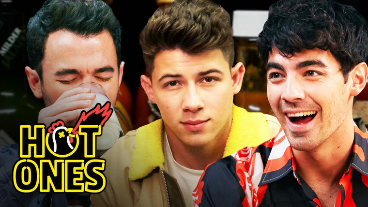 Hot Ones — s09e01 — The Jonas Brothers Burn Up While Eating Spicy Wings