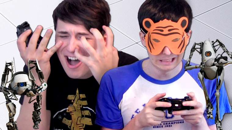 Dan and Phil — s01e03 — Portal 2 Co-op BLINDFOLDED