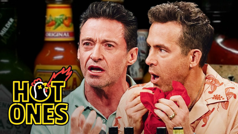 Горячие — s24e10 — Ryan Reynolds and Hugh Jackman Go Claws Out While Eating Spicy Wings