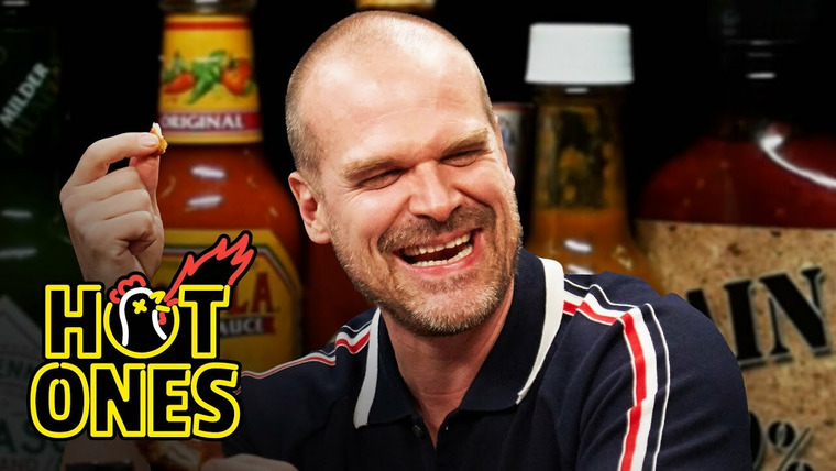 Hot Ones — s15e08 — David Harbour Feels Out of Control While Eating Spicy Wings