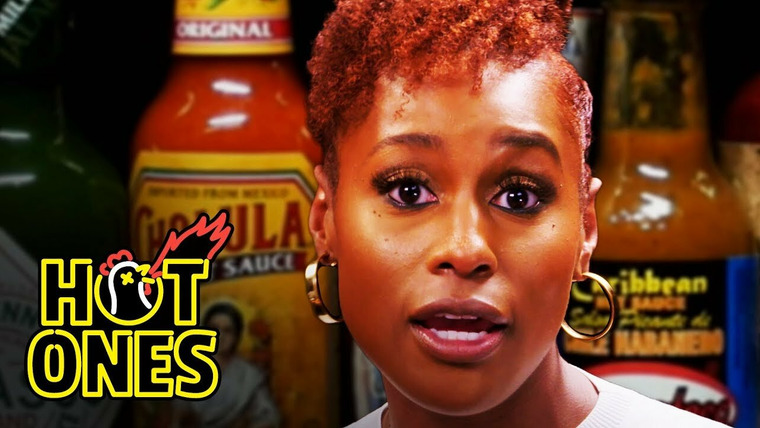 Hot Ones — s06e10 — Issa Rae Raps While Eating Spicy Wings