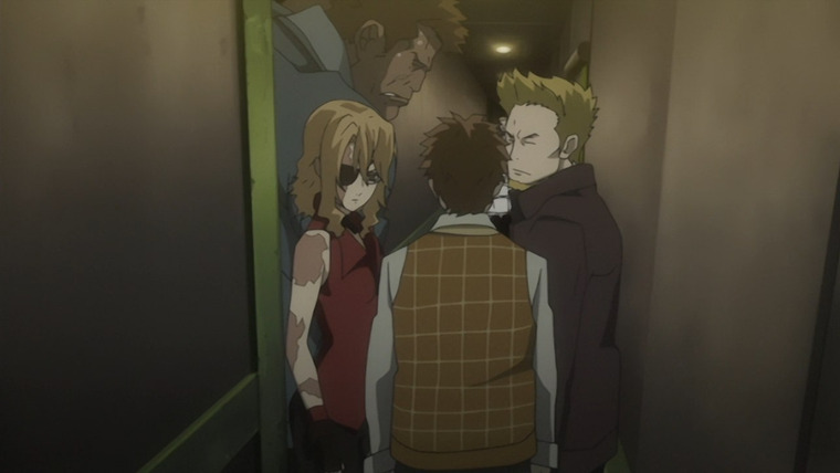 Baccano! — s01e06 — The Rail Tracer Maneuvers Through the Train Slaughtering Many