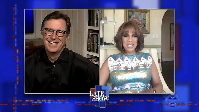 Вечернее шоу со Стивеном Колбером — s2020e71 — Stephen Colbert from home, with Gayle King, Amy Sedaris