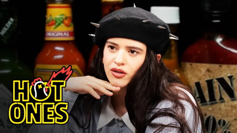 Hot Ones — s21e03 — Rosalía Can't Stop Laughing While Eating Spicy Wings