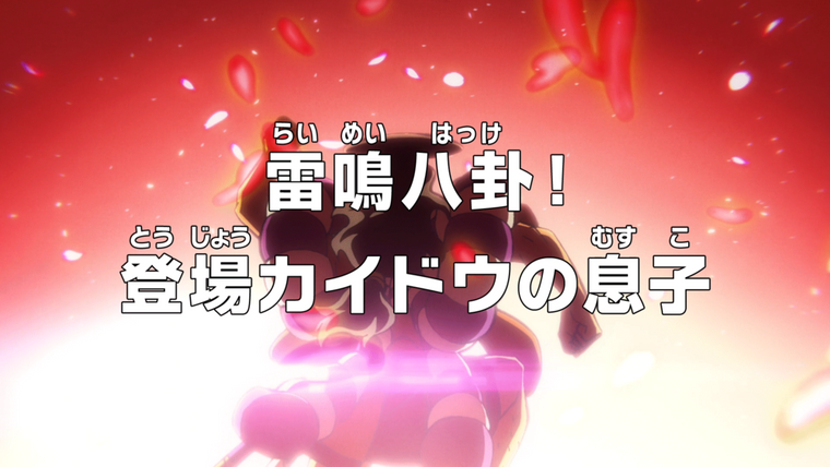 One Piece (JP) — s20e990 — Thunder Bagua! Here Comes Kaidou's Son