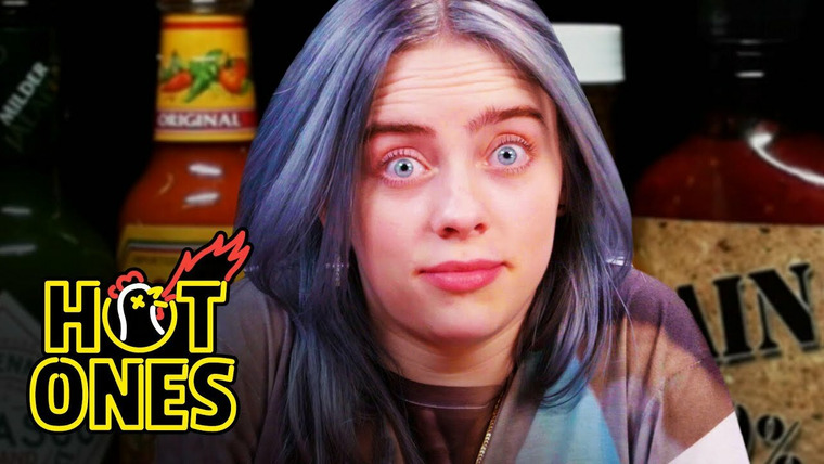 Hot Ones — s08e07 — Billie Eilish Freaks Out While Eating Spicy Wings