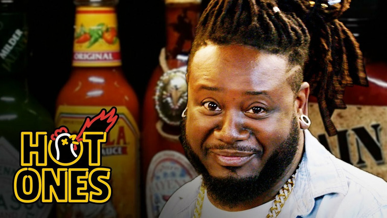 Hot Ones — s02e34 — T-Pain Has a Tongue Seizure Eating Spicy Wings
