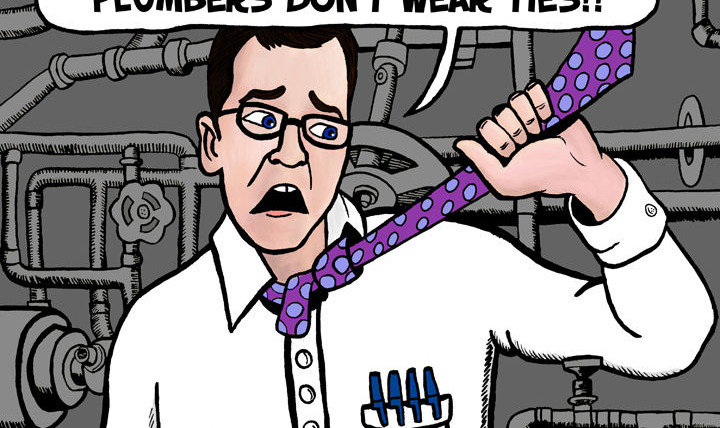 Злостный видеоигровой задрот — s04e10 — Plumbers Don't Wear Ties