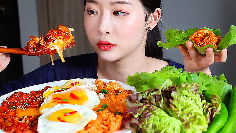 푸메 Fume — s01e69 — Корейская еда Bibimbap ASMR Mukbang Eating Show