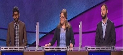 Jeopardy! — s2016e144 — Julie Brannon Vs. Brook North Vs. Eric Vernon, show # 7434.