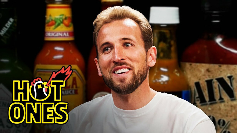 Hot Ones — s21e08 — Harry Kane Takes One For the Team While Eating Spicy Wings