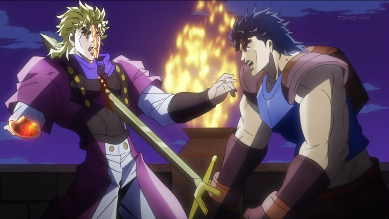 Невероятные приключения ДжоДжо — s01e08 — Bloody Battle! JoJo & Dio