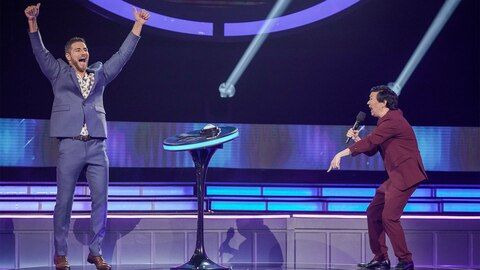 I Can See Your Voice — s01e05 — Episode 5: Donny Osmond, Bob Saget, Finesse Mitchell, Cheryl Hines, Adrienne Houghton