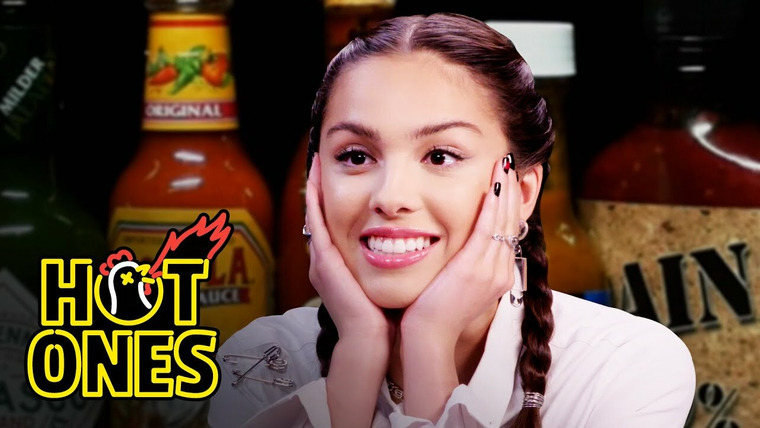 Hot Ones — s15e05 — Olivia Rodrigo Burns Her Lips While Eating Spicy Wings