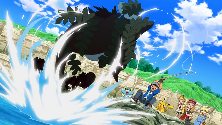 Покемон — s10e50 — The Undersea Castle! Kuzumo and Dramidoro!!