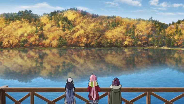 Yuru Camp△ — s01e06 — Meat and Fall Colors and the Mystery Lake