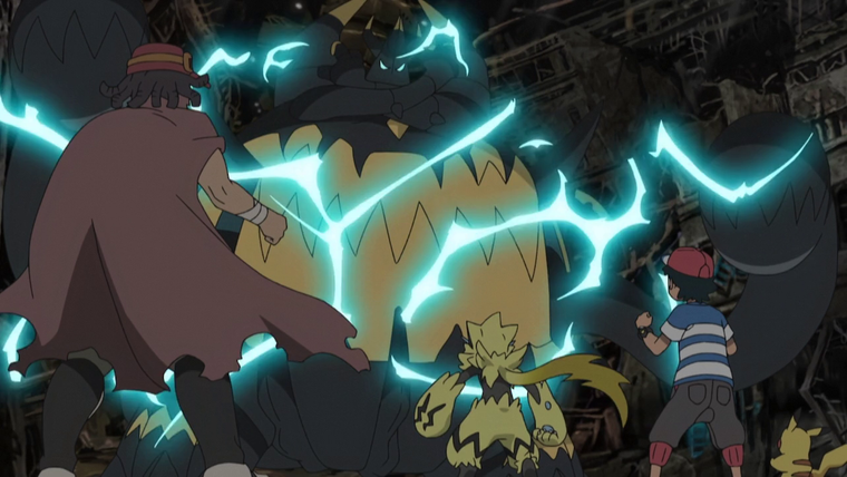 Pocket Monsters — s12e100 — The Lighting Bolt that Severs the Wind! Its Name is Zeraora!!
