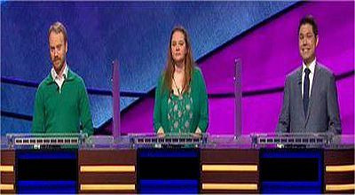 Jeopardy! — s2020e105 — Alan Johnson Vs. Sam Stapleton Vs. Lauren Menke, show # 8275.