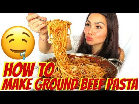 Veronica Wang — s04e44 — Easy Spaghetti Sauce with Ground Beef Pasta 먹방 Mukbang