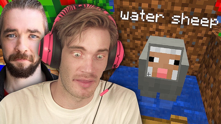 PewDiePie — s10e220 — We found a Water Sheep in Minecraft! Minecraft w/ Jack - Part 2