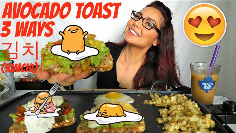 Veronica Wang — s04e39 — Eggs and Avocado Toast Mukbang 먹방 100K Giveaway