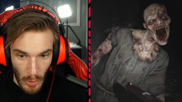 PewDiePie — s12e73 — Resident Evil 8 Village #4 — The First Scare So Far!