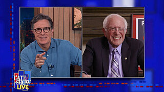 Вечернее шоу со Стивеном Колбером — s2021e61 — Senator Bernie Sanders, Julia Michaels (Live Show)