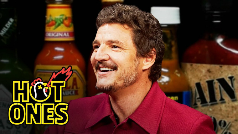 Hot Ones — s20e07 — Pedro Pascal Cries From His Head While Eating Spicy Wings